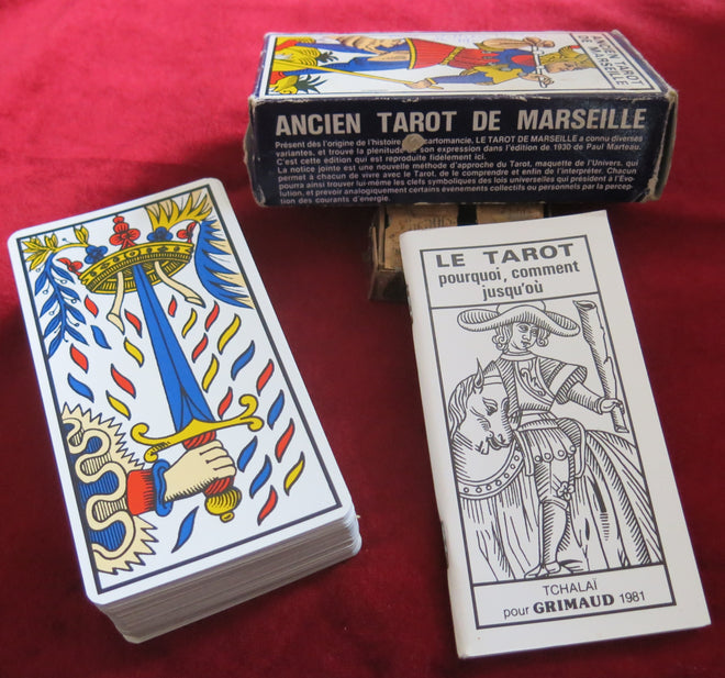 Ancien tarot de Marseille from Paul Marteau - "The best known of Marseille deck" - Livret Tchalai - cartomancy - clairvoyance - fortune telling