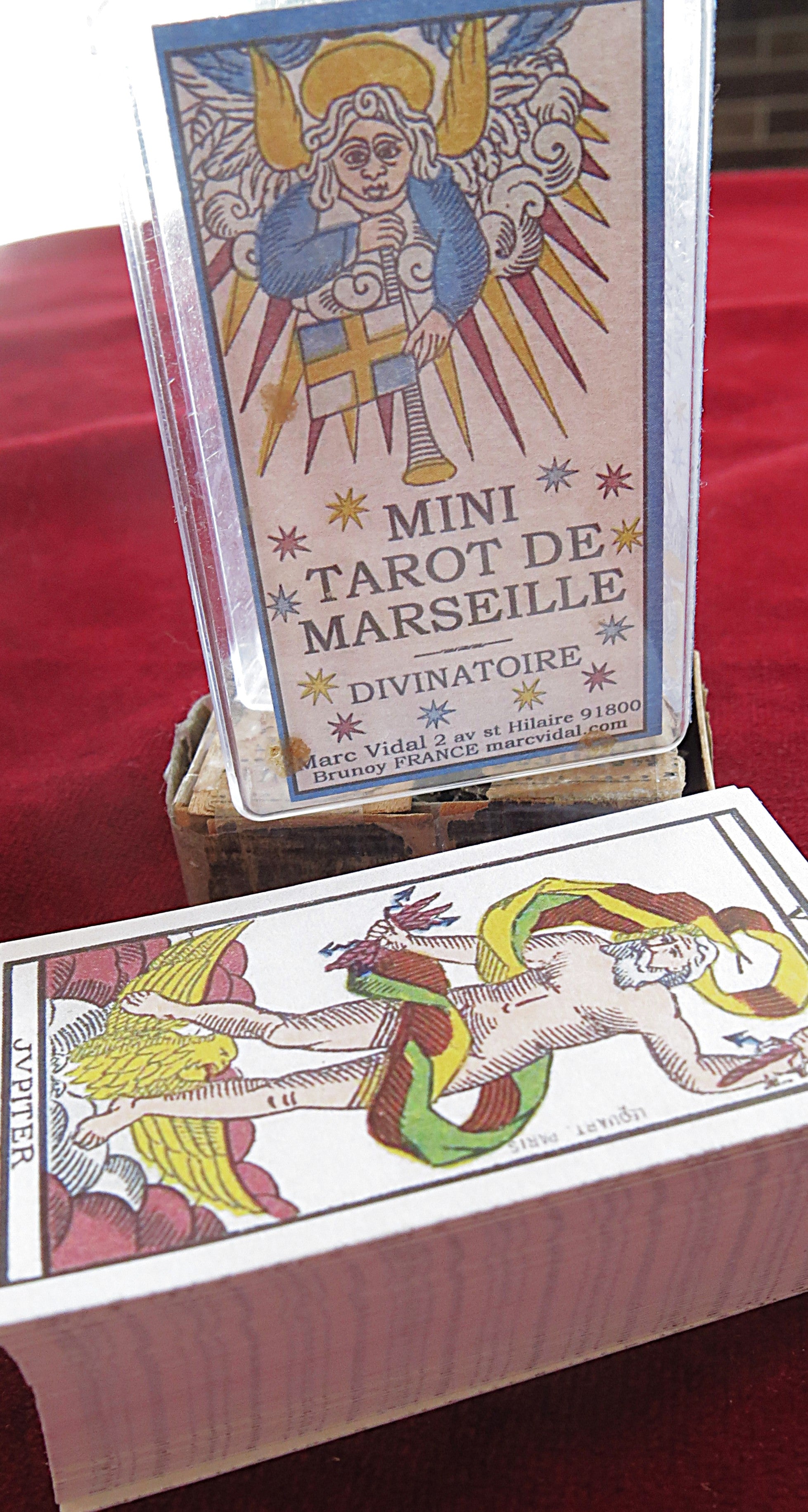 Mini Tarot de Marseille – Juno & Jupiter Edition – 1990s - Marc Vidal – 78 Cards in Crystal Box