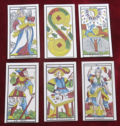 Mini Tarot de Marseille – Juno & Jupiter Edition – 1990s - Marc Vidal – 78 Cards in Crystal Box