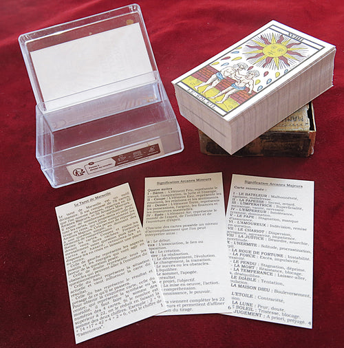 Mini Tarot de Marseille – Juno & Jupiter Edition – 1990s - Marc Vidal – 78 Cards in Crystal Box