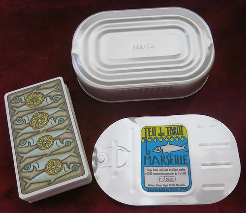 Tarot de Marseille in a Sardine Tin (open) – Limited Edition by Anne Le Dantec (1995)