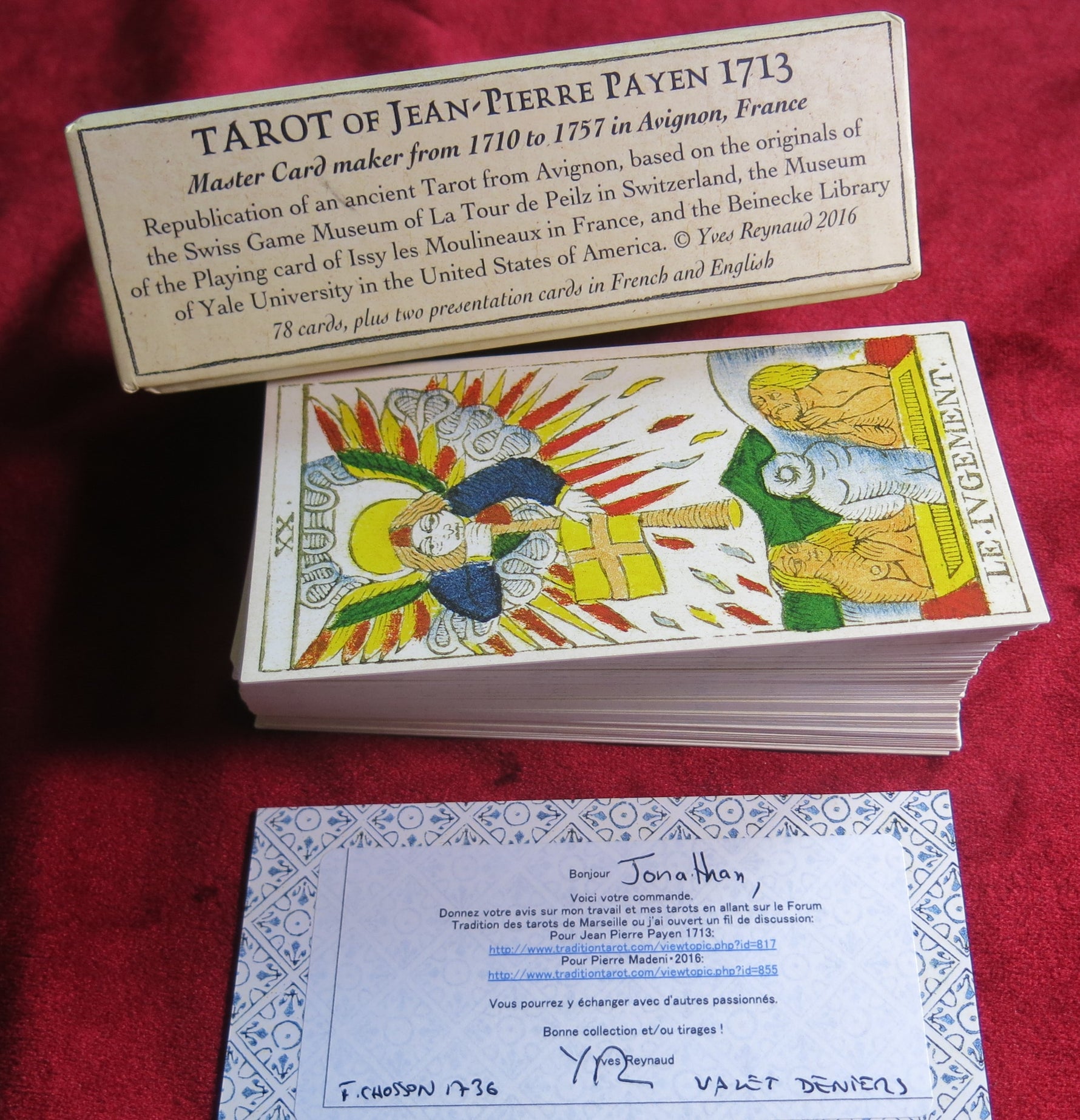 Tarot de Marseille of Jean Pierre Payen