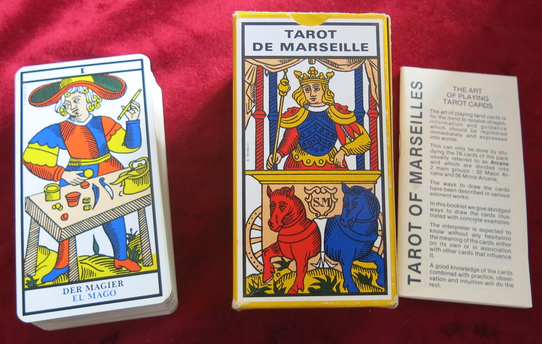 Tarot de Marseille 1986 by France-Cartes — Full Deck with French/English Guide