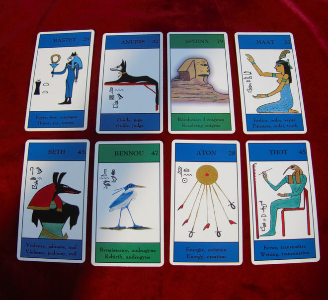 Le Tarot des Hiéroglyphes - Années 80 - Jeu de Tarot de l'Egypte Ancienne