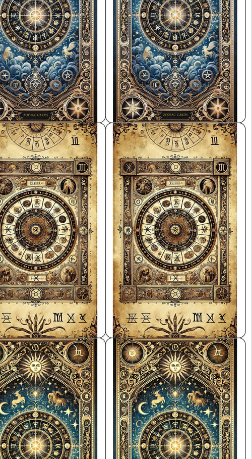 Cartes du zodiaque ésotérique - Téléchargement de fichiers - IMPRIMABLE - Jeu promotionnel italien vintage 1991