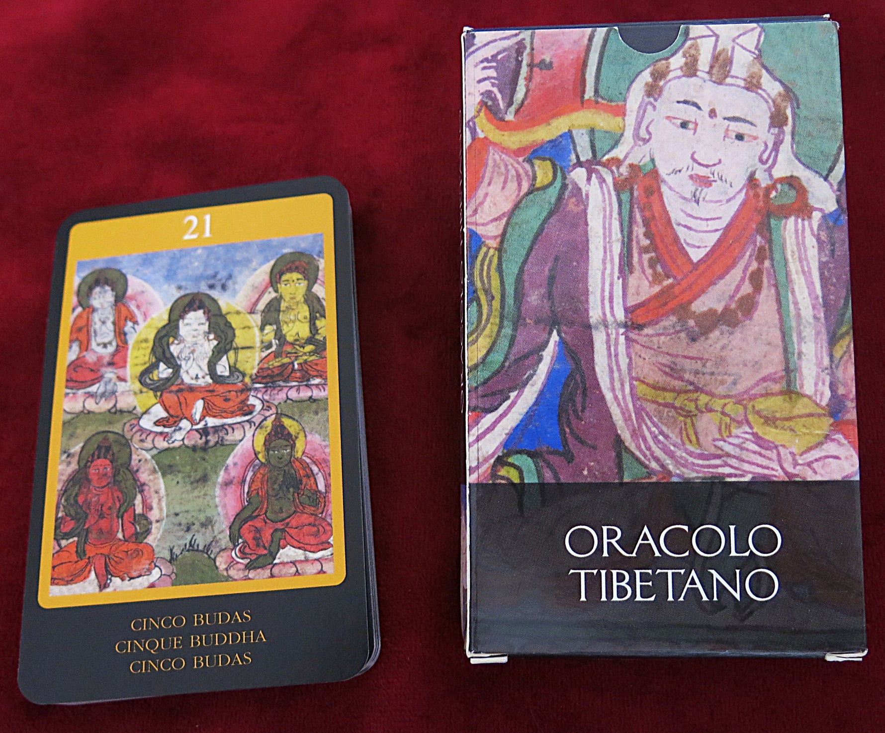 Oracle tibétain + Guide – Jeu de cartes multilingue rare et épuisé (2002)