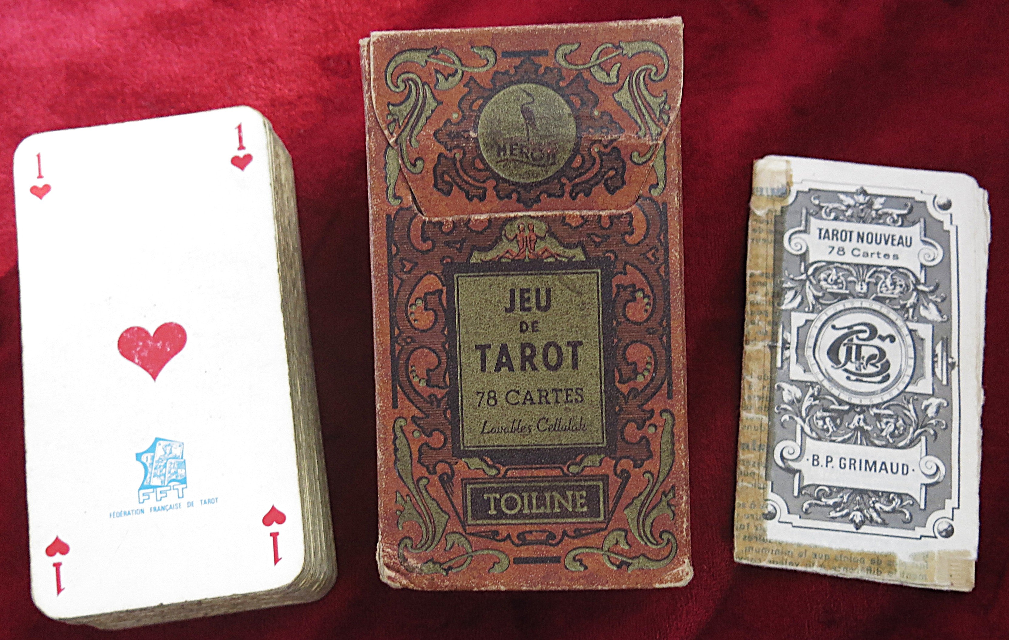 Héron Tarot Nouveau Toiline – 78-Card Vintage French Tarot Game, 1950s–60s