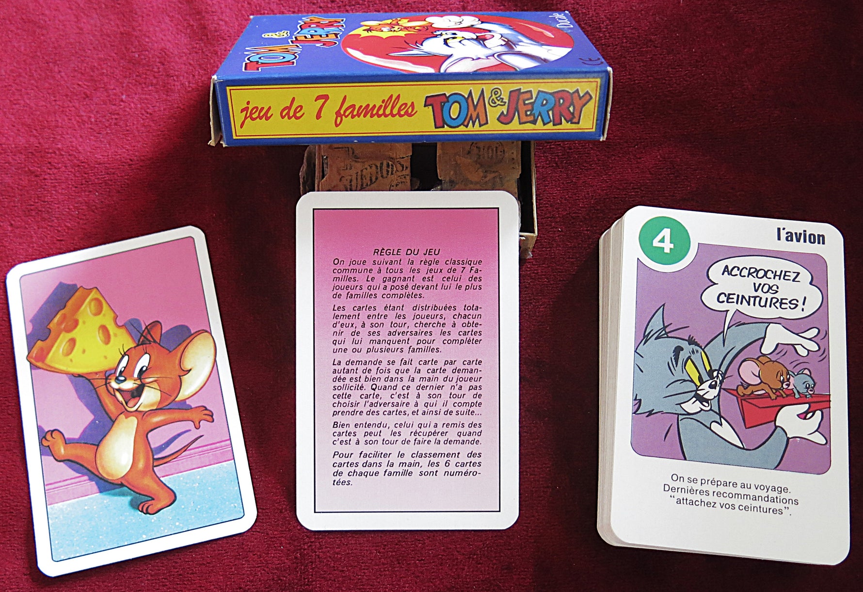 Vintage Tom & Jerry 7 Families Card Game – 1995 Ducale – Sealed Deck, Cartoon Collectible, Hanna Barbera Retro Cards