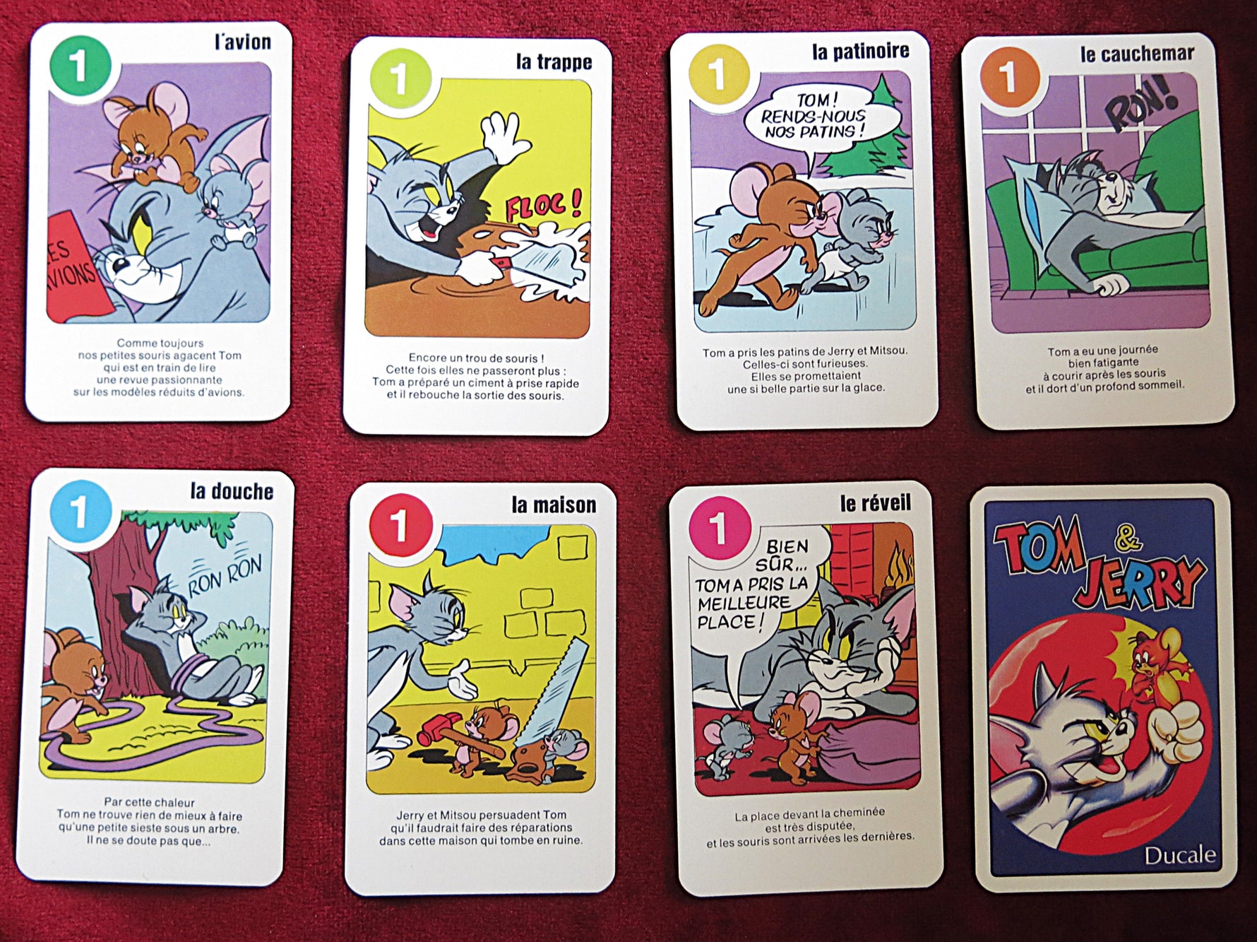 Vintage Tom & Jerry 7 Families Card Game – 1995 Ducale – Sealed Deck, Cartoon Collectible, Hanna Barbera Retro Cards