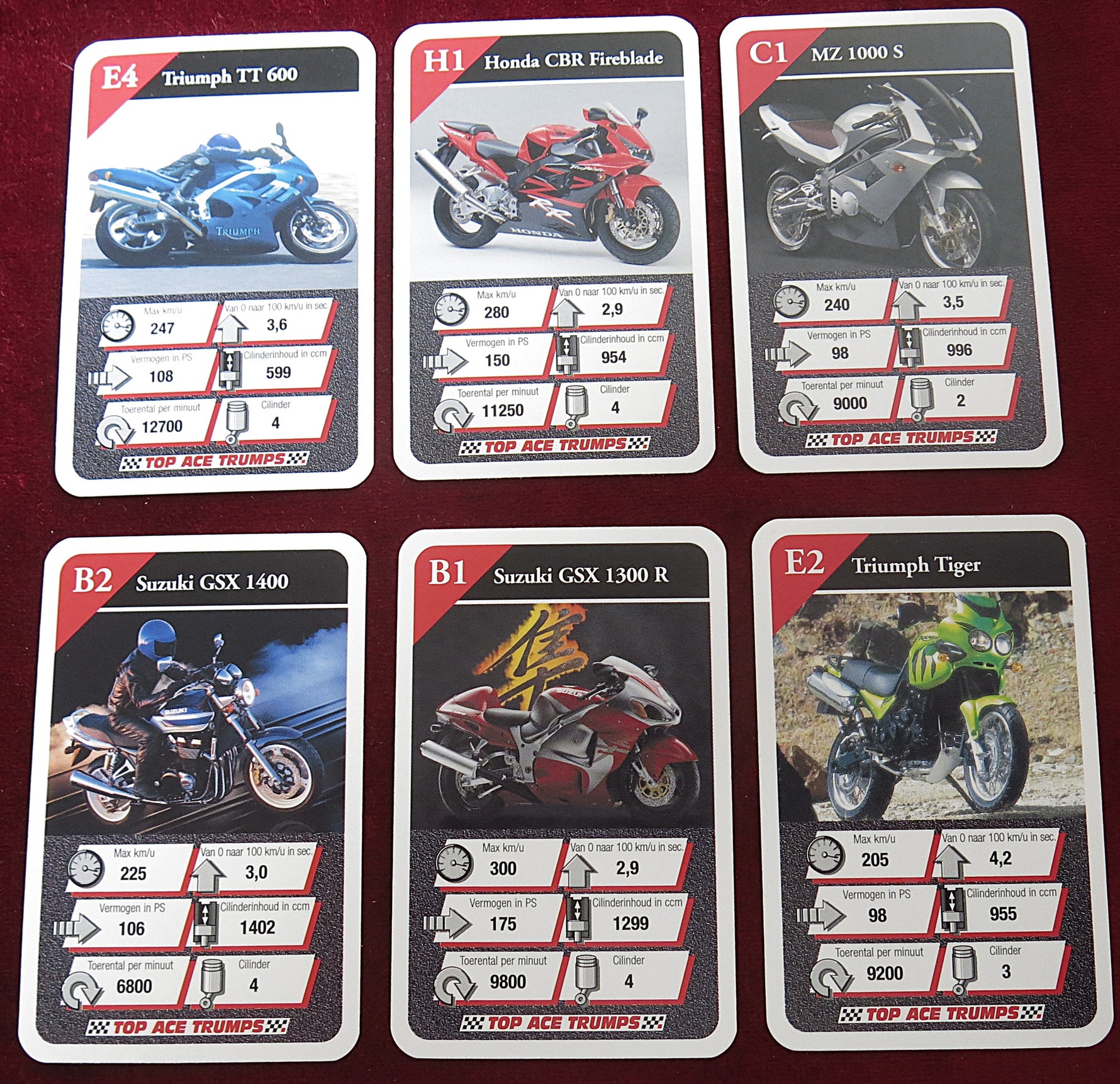Motorsport – Top Ace Trumps by Carta Mundi – Vintage Racing Card Game (2005, 32 Cards)