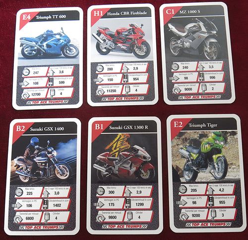 Motorsport – Top Ace Trumps by Carta Mundi – Vintage Racing Card Game (2005, 32 Cards)