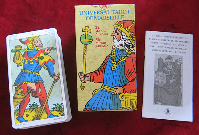 Universal Tarot of Marseille – 78-Card Deck + Multilingual Booklet