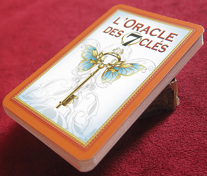 oracle des 7 clés, french oracle cards, vintage oracle deck, pocket oracle, clairvoyance cards, divination oracle, french tarot oracle, oracle collection, spiritual guidance cards, fortune telling cards, intuitive oracle, rare french deck, 2000s oracle deck, esoteric cards, metaphysical cards