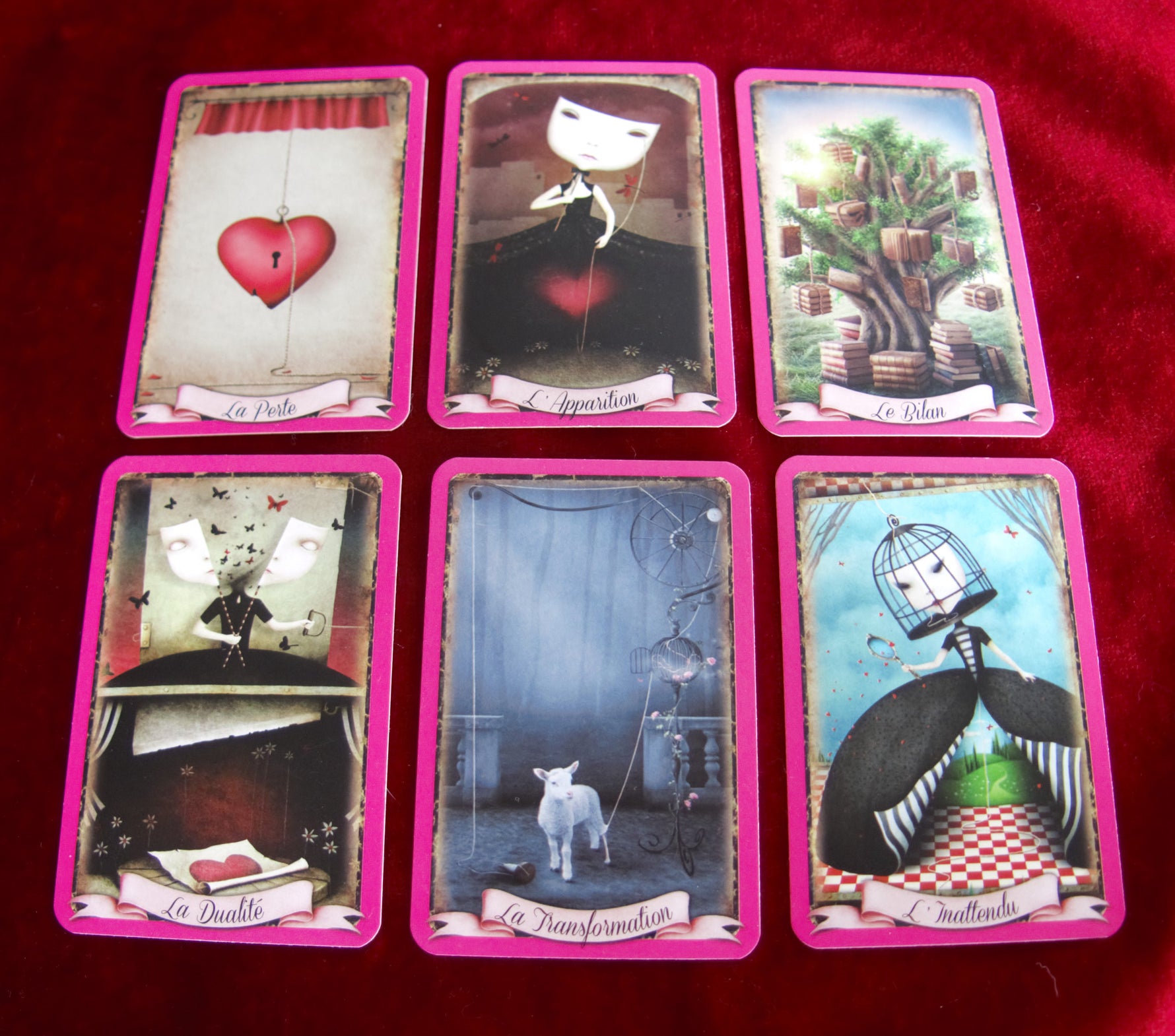 Alice in Wonderland Divination Box – Unique Handmade Oracle Book Box with Vintage Pocket Tarot
