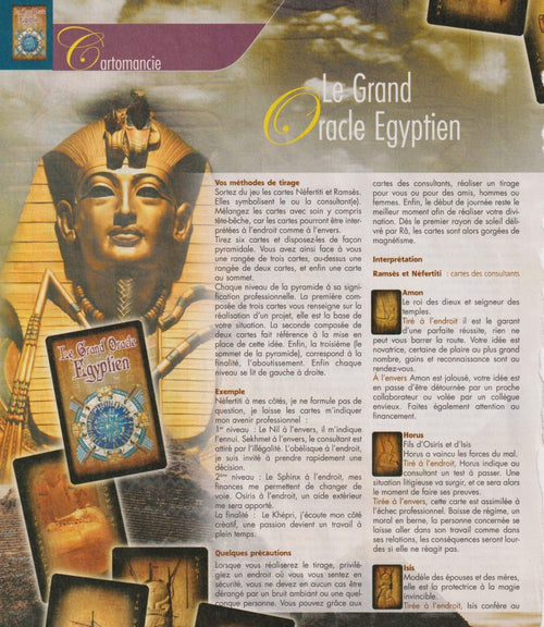 Egyptian grand oracle - Ramses Nefertiti cards - Pocket tarot