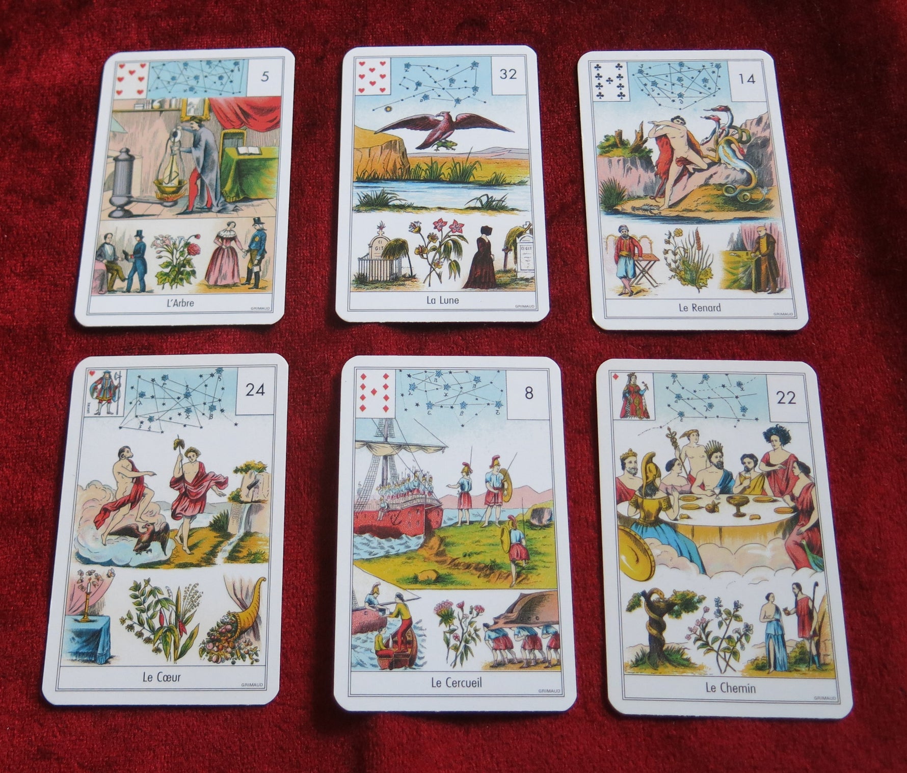Rare French Pocket Lenormand – Astro-Mythological Edition (1990s Collectible Deck)