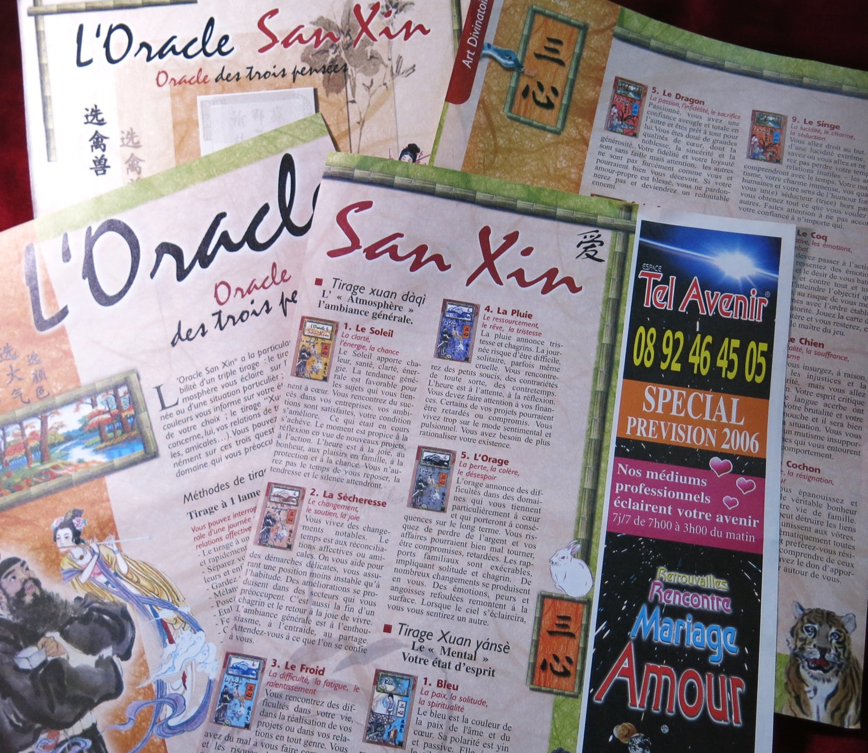 Oracle San Xin - Cartes d'astrologie chinoise