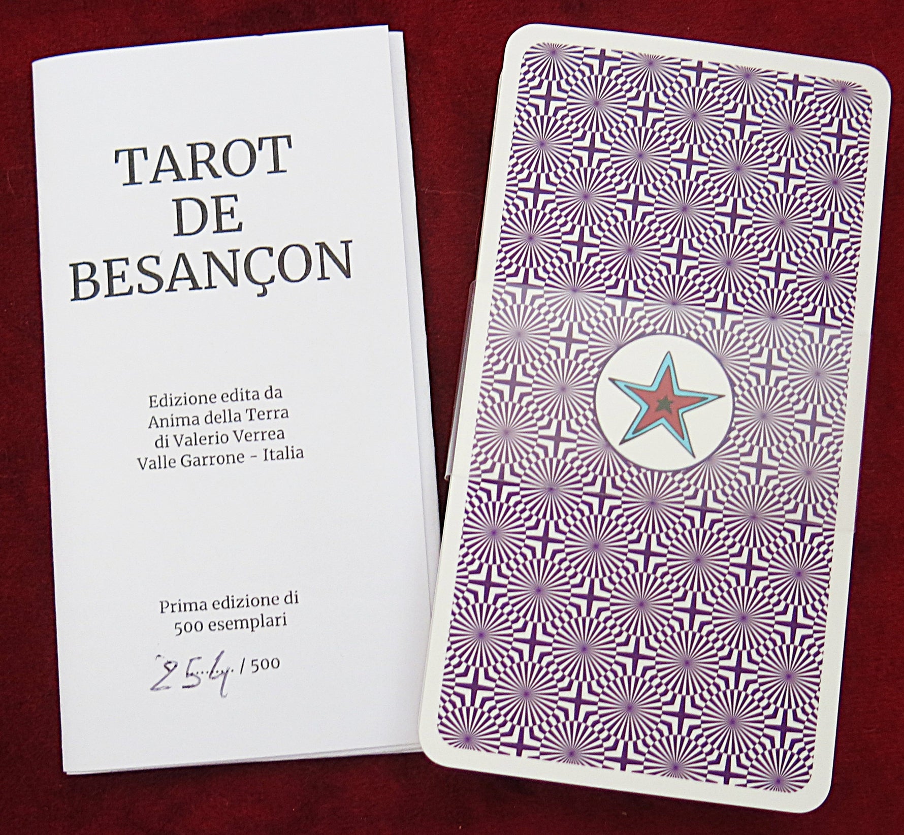 Tarot de Besançon Édition Limitée – Valerio Verrea – Numéroté à la main 254/500 – Italie 2021