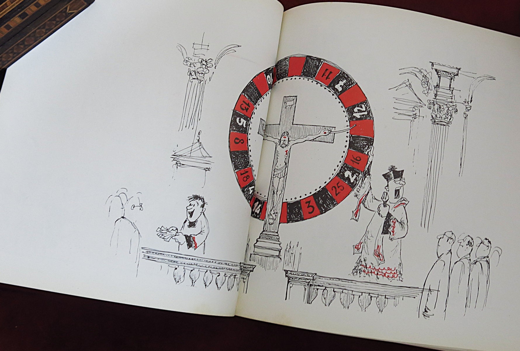 Les Cartes du Vatican – Pino Zac (1973) | Livre d'art satirique rare avec parodie de cartes à jouer