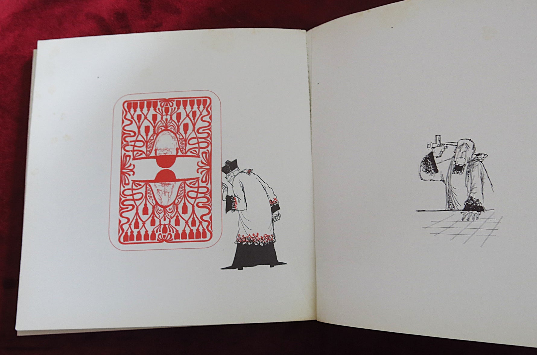 Les Cartes du Vatican – Pino Zac (1973) | Livre d'art satirique rare avec parodie de cartes à jouer