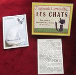 Vintage French Educational Cards – Cat Breeds Learning Game – 24 Cats