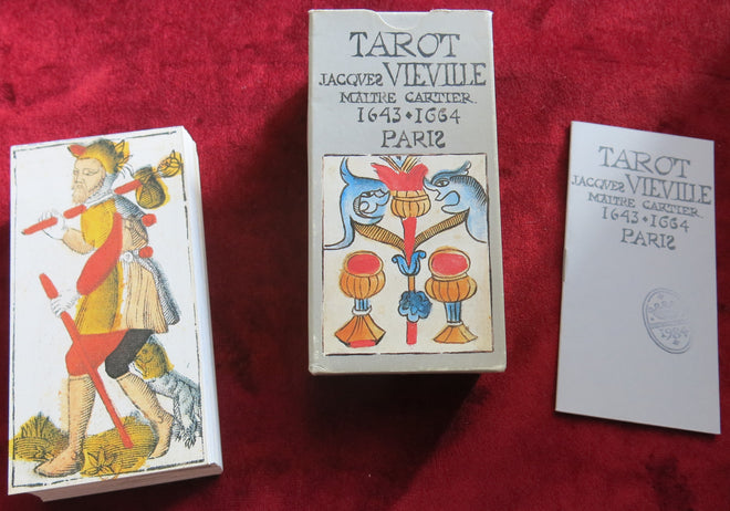 Jacques Vieville tarot 1984 - VERY RARE - Old Tarot de Marseille - Atypical Tarot
