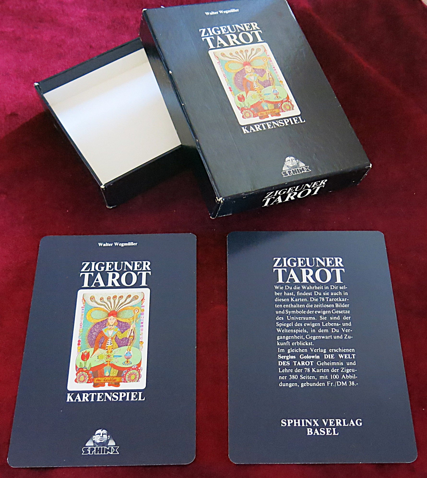 Tarot Tsigane (Zigeuner Tarot) de Walter Wegmüller de 1975, très rare