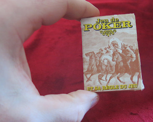 Western Pioneer Theme - miniature poker deck from the 1980s