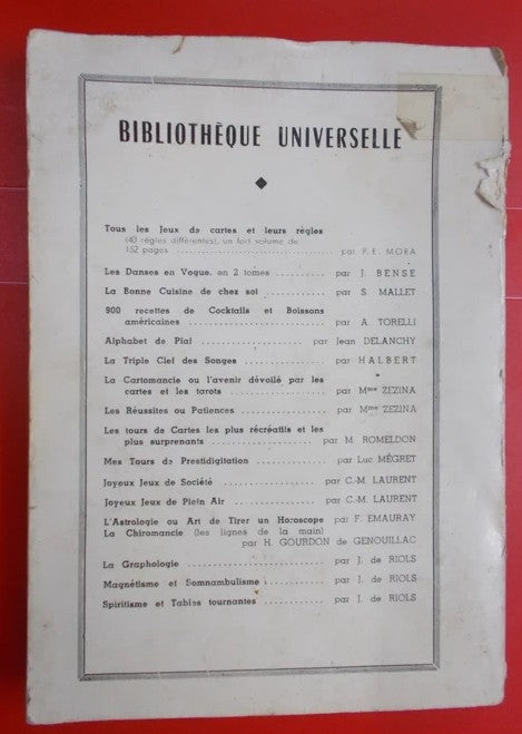 Cartomancie par Madame Zézina – Paris 1970 (Tarots et cartes à jouer) - Livre de divination ancien