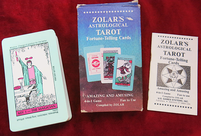 Cartes astrologiques de Zolar - Zodiac Vintage, jeu de tarot du zodiaque de 56 cartes