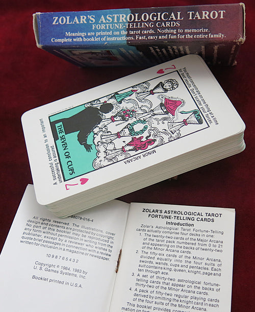 Zolar's Astrological Fortune-Telling Cards - Zodiac Vintage, 56 Cards Zodiac Tarot Deck