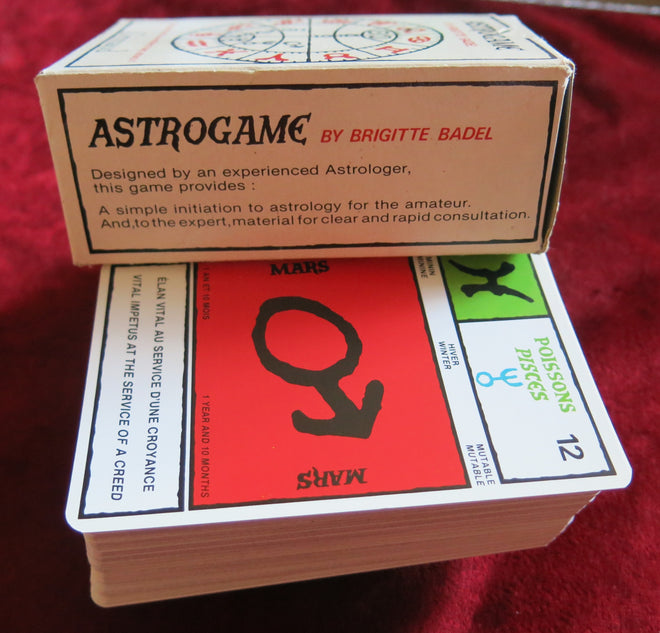 Astrology oracle divination cards - Astrogame 1986 Grimaud