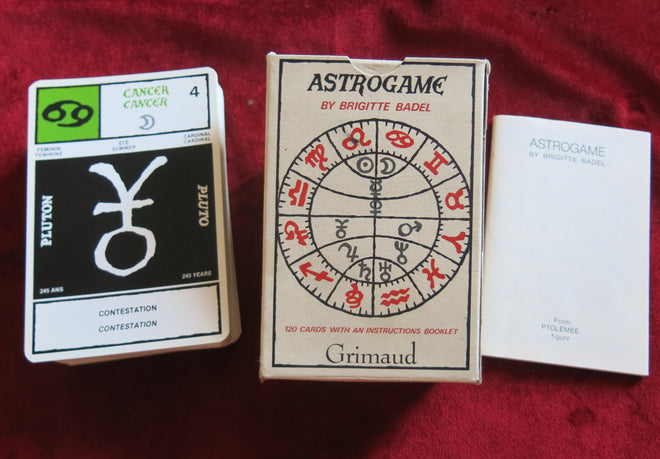 Astrology oracle divination cards - Astrogame by Brigitte Badel 1986 Grimaud - Astrojeu - Horoscope Fortune Telling