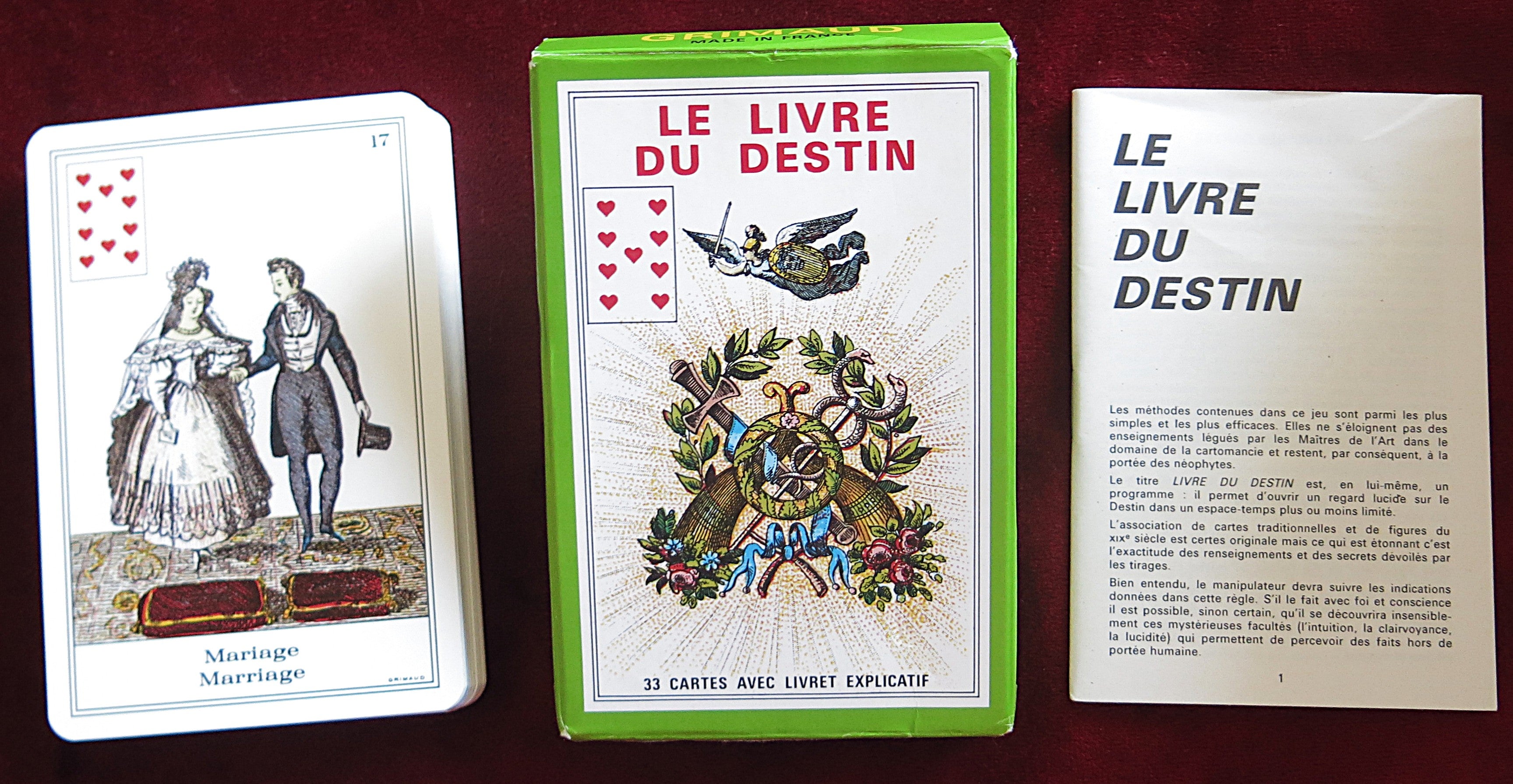 Le Livre du Destin – Grimaud 1977 / 1980s Oracle Deck - The Book of Destiny – VERY RARE Vintage Divination