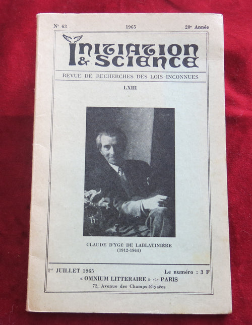 Vintage Occult book - Initiation and Science 1965