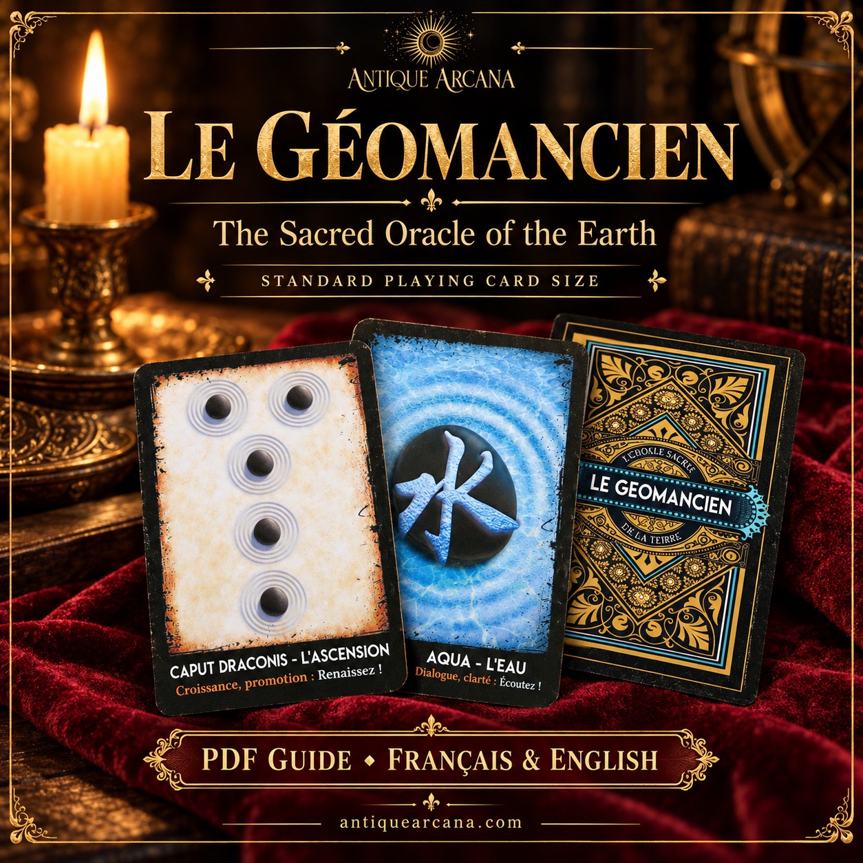 Le Géomancien — Oracle de géomancie avec guide PDF en français et en anglais - IMPRIMABLE