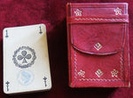 Victorian French Playing Cards – c.1890 République Française Deck with Red Leather Wallet