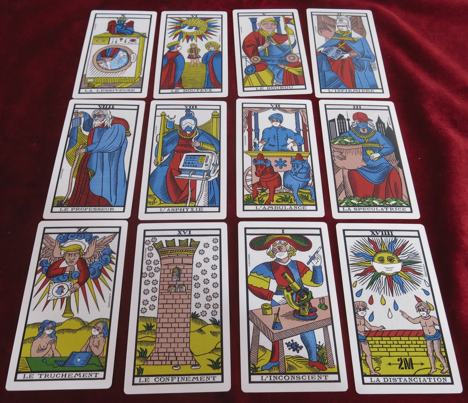 Le Tarot des Confinés – Satirical tarot deck - Arnaud Malherbe - OUT OF PRINT - 22 Major