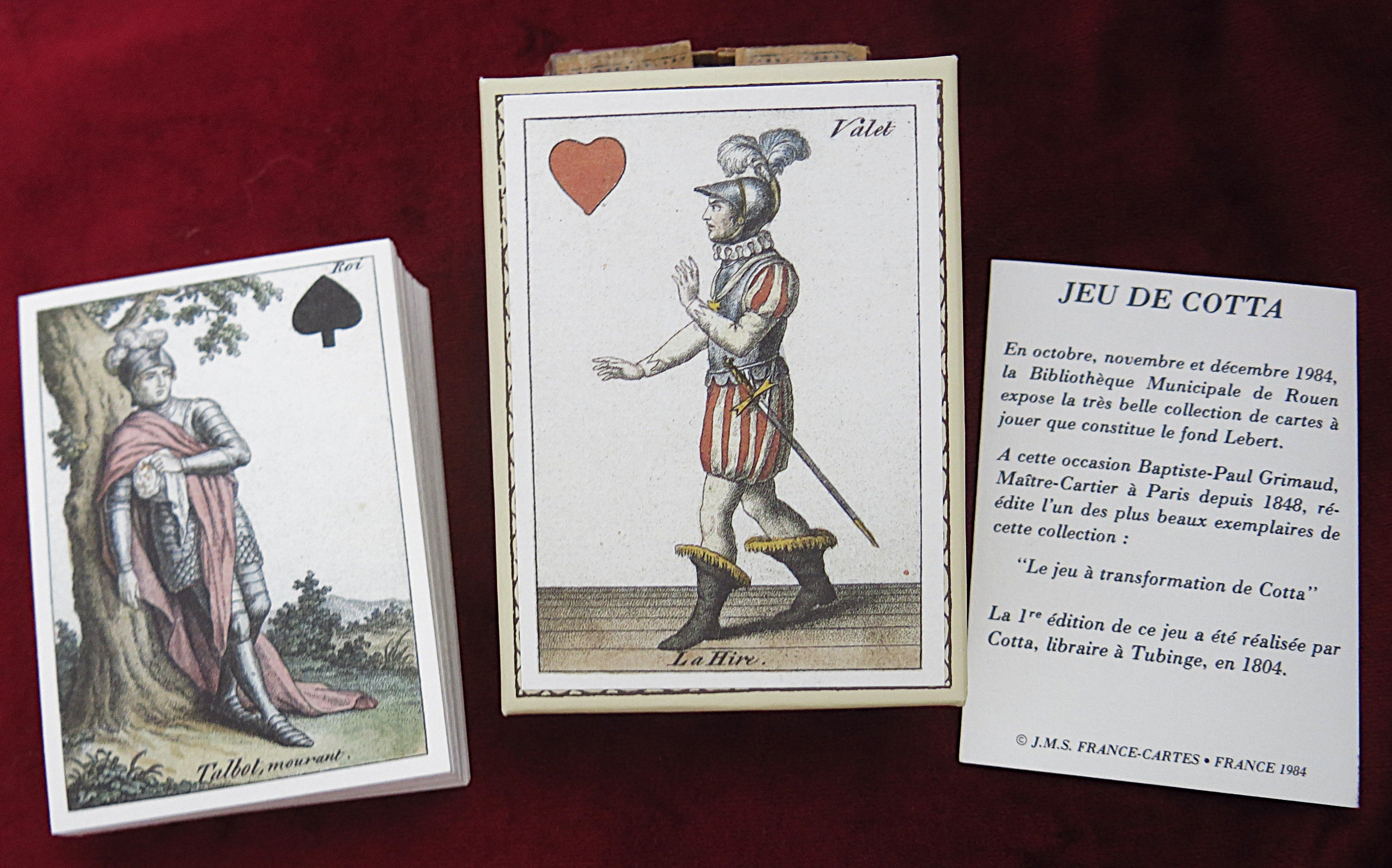 Jeu de Cotta – 1984 Grimaud – Historical Transformation Playing Cards
