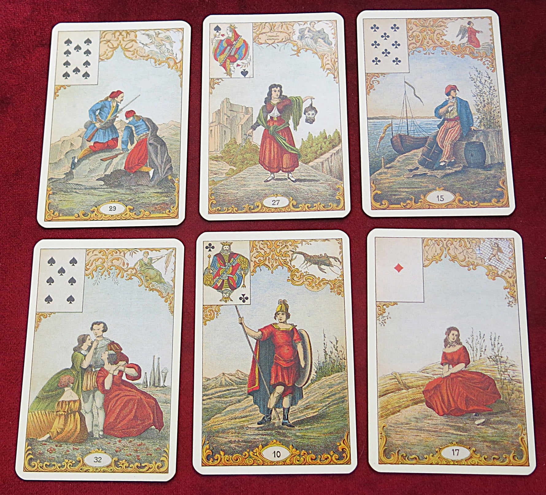 Le Jeu du Destin Antique – Piatnik (1986) – Feine Aufschlagkarten – J.F. Simon No. 1944