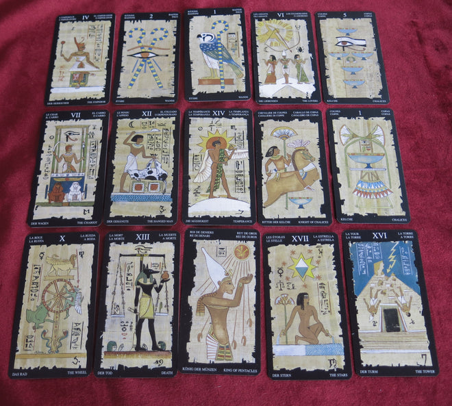 TAROT EGIPCIO + Guide – Egyptian Tarot -  LO SCARABEO - Egyptian-Theme Tarot