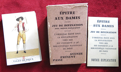 Épreuve aux Dames – Cartes divinatoires françaises – Reproduction d'un jeu de 1820 – TRÈS RARE, ÉPUISÉ