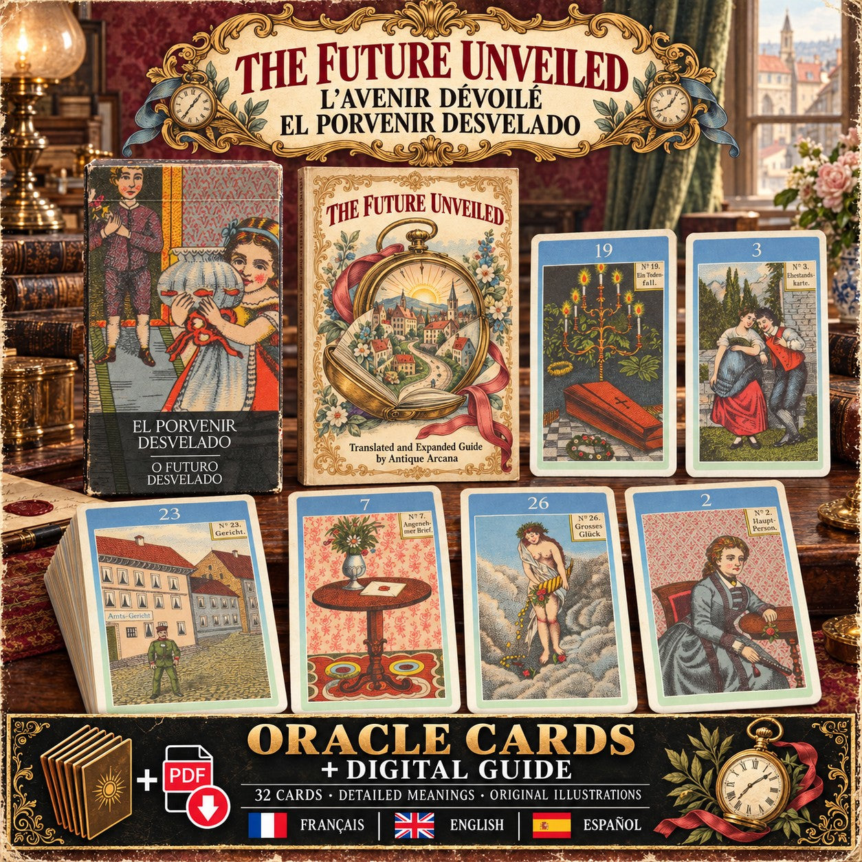 The Future Unveiled by Lo Scarabeo (2004) – Rare Vintage Oracle + Digital Guide