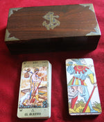 Besançon 1890 & Italian Artisan Mini Decks in Wooden Box – 2 Miniature Handcrafted Decks