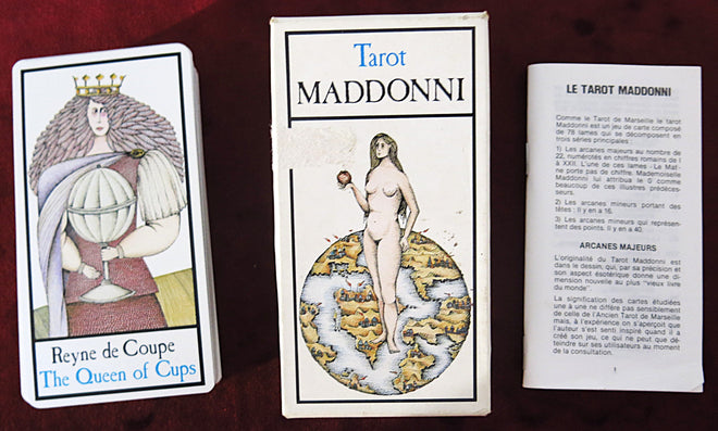 Le Tarot Maddonni – Édition 1981 – Jeu français surréaliste et mystérieux – TRÈS rare