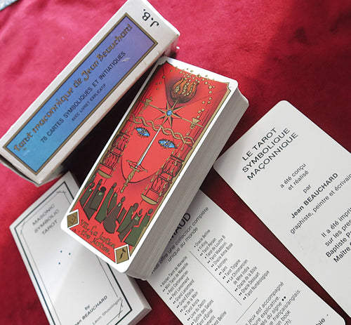 Tarot maçonnique original 1987 ! - Jean Beauchard – France Cartes 1987 – Rare jeu de tarot franc-maçonnerie
