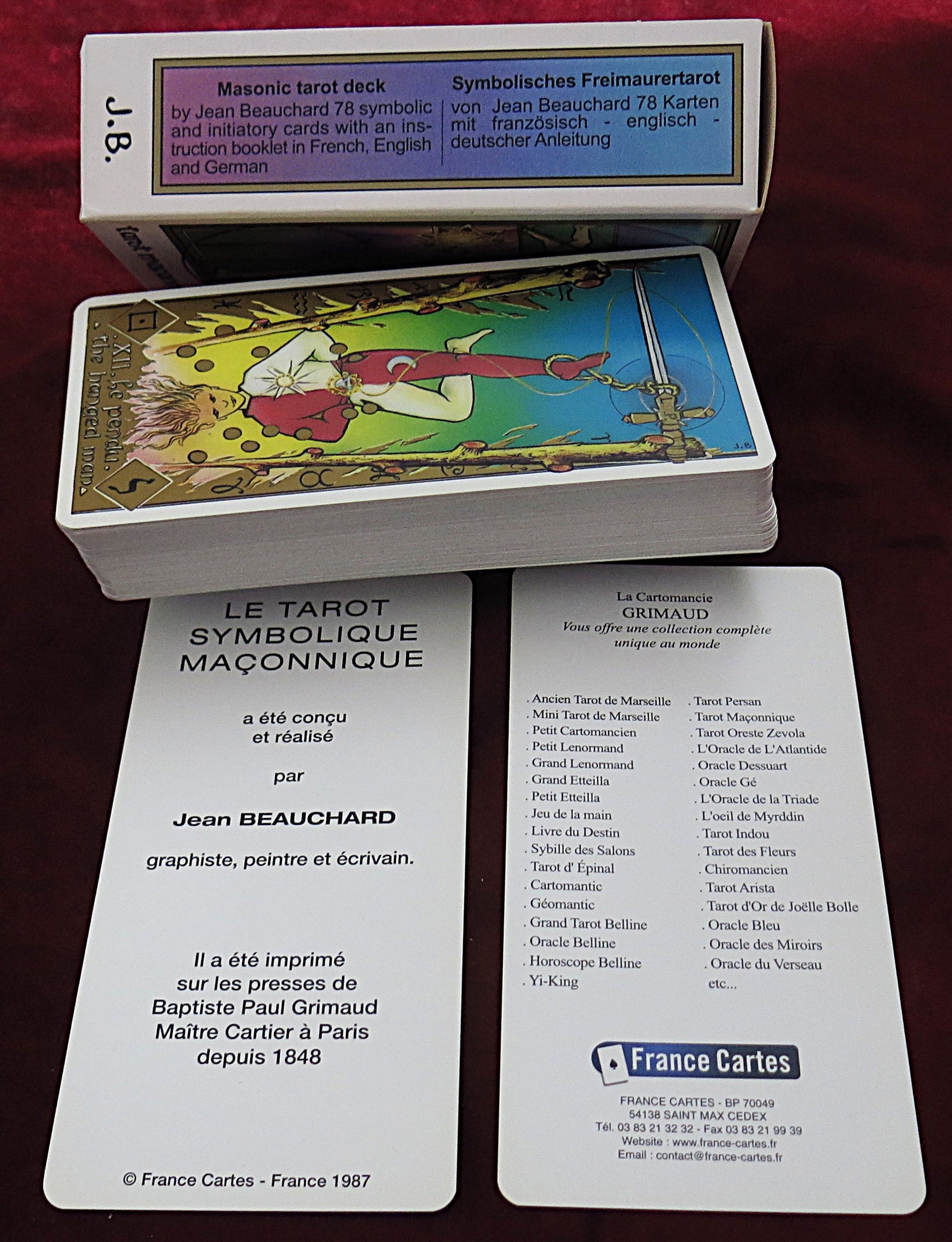 Original Masonic Tarot 1987! - Jean Beauchard – 1987 – Rare Freemasonry Deck