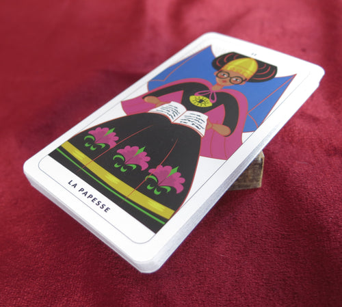 Tarot de Marseille Femina – 22 Arcanes Majeurs – Jeu de Poche de Style Afro-Américain