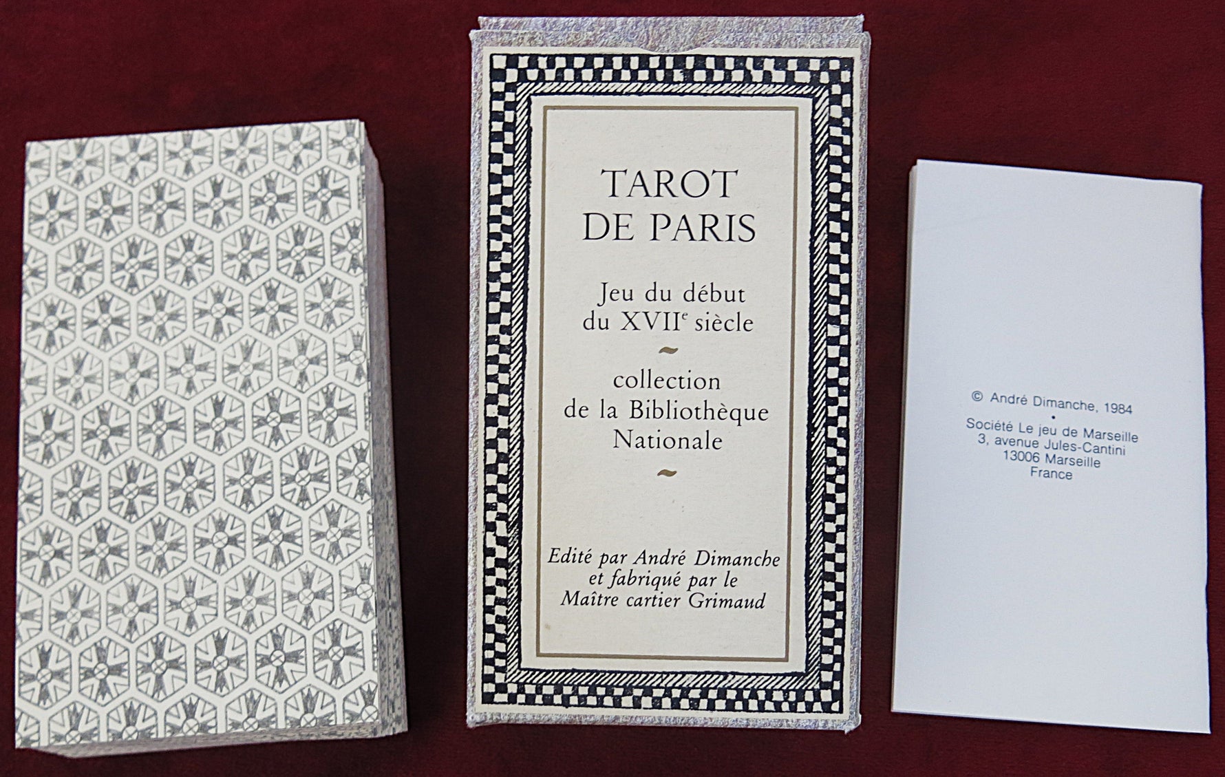 Rare 1984 Paris Tarot -The Anonymous Tarot de Paris