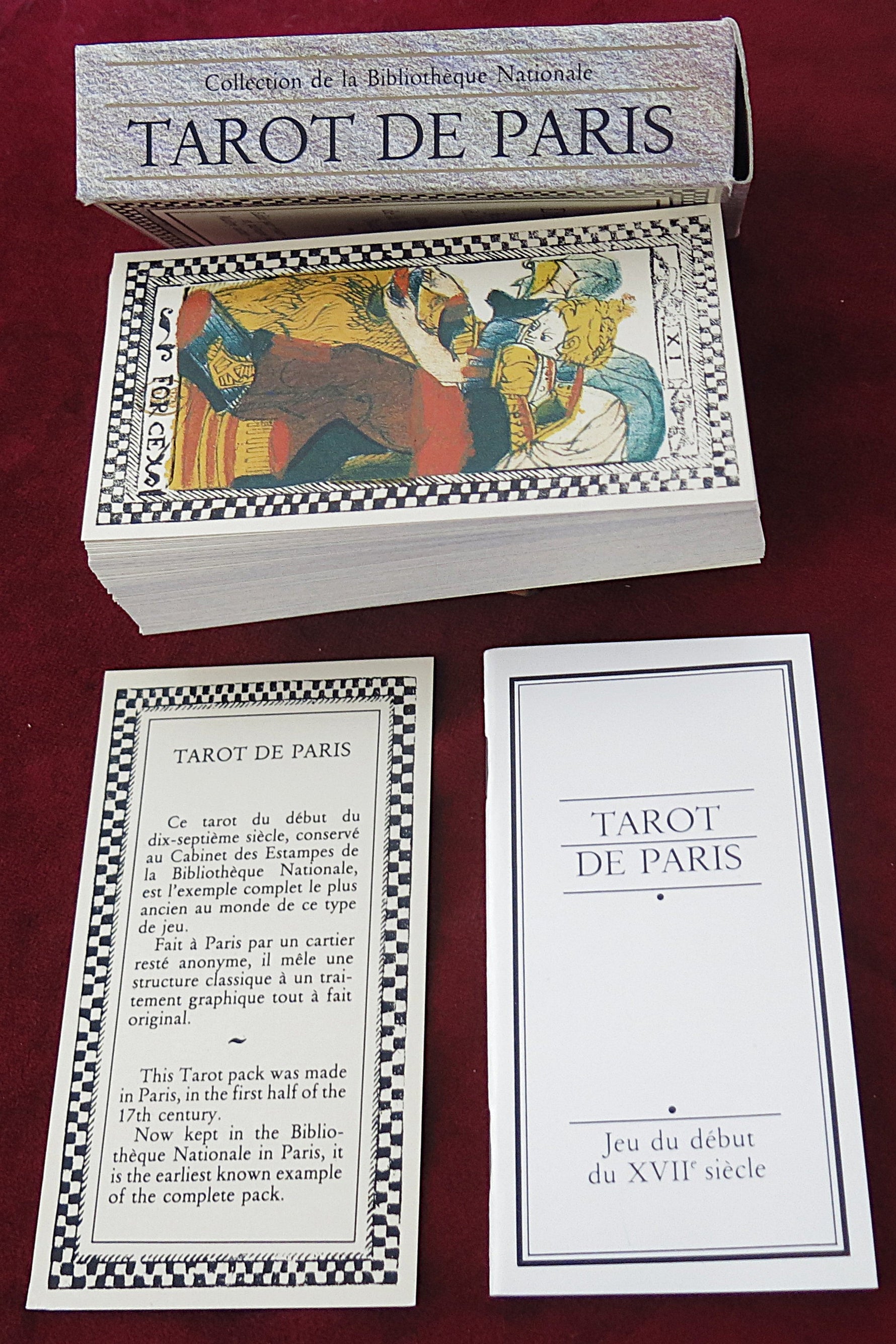 Rare 1984 Paris Tarot -The Anonymous Tarot de Paris